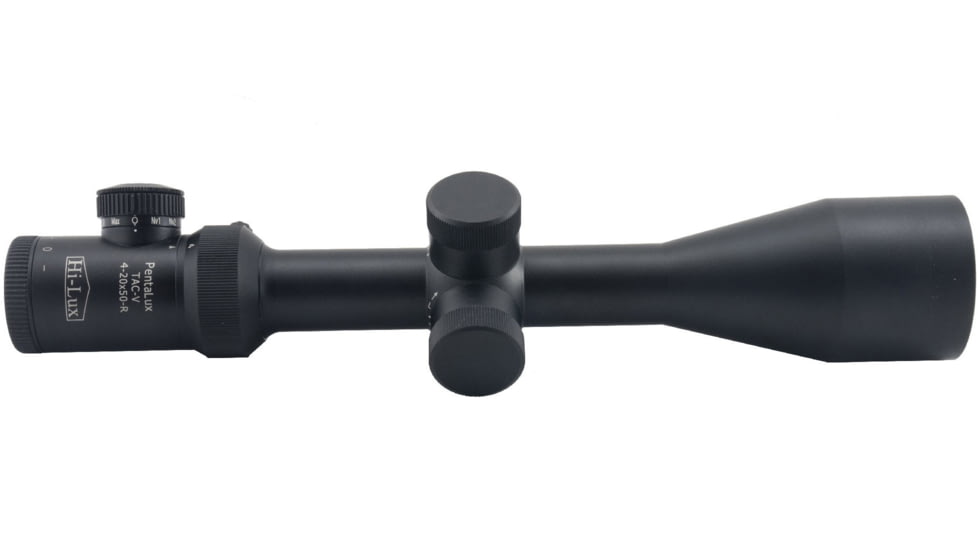 Hi-Lux PentaLux TAC-V SFP 4-20x50 Rifle Scope w/ Red Illuminated Ranging Reticle, 30mm Tube, Matte Black, TAC-V SFP420X50-R