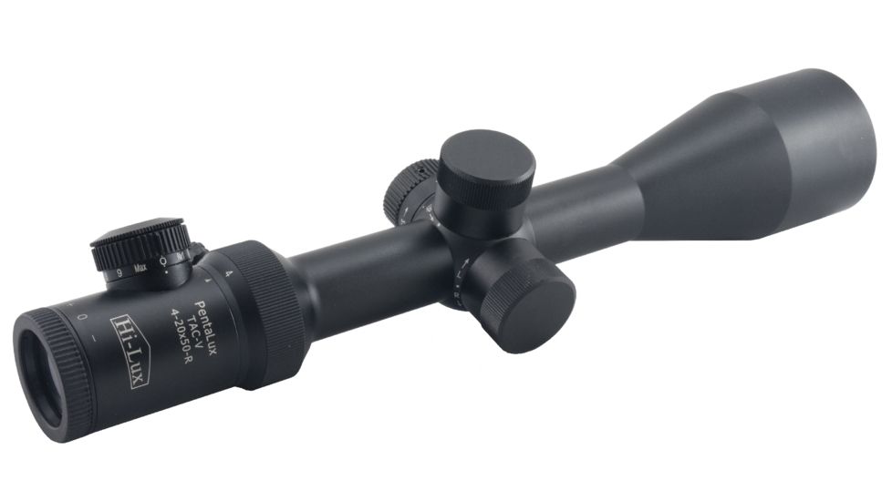 HI-LUX PentaLux TAC-V SFP 4-20x50 Rifle Scope w/ Green Illuminated Ranging Reticle, 30mm Tube, Matte Black TAC-V SFP420X50