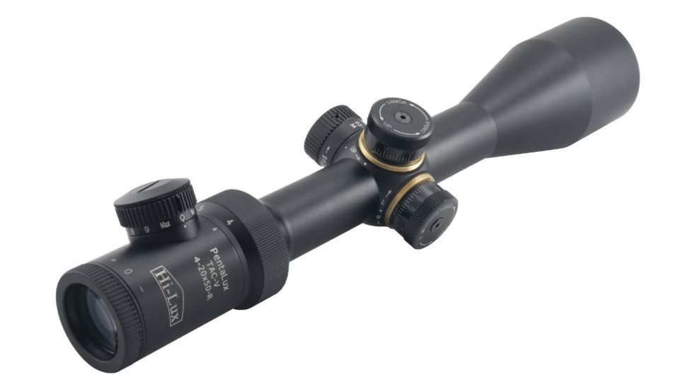 HI-LUX PentaLux TAC-V SFP 4-20x50 Rifle Scope w/ Green Illuminated Ranging Reticle, 30mm Tube, Matte Black TAC-V SFP420X50