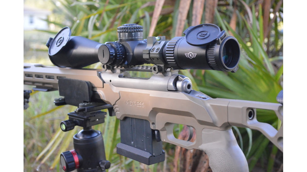 Hi-Lux PentaLux TAC-VF 4-20x50 FFP Rifle Scope, Matte Black w/ Green Illuminated Reticle, Matte Black, Small, TAC-VF420X50