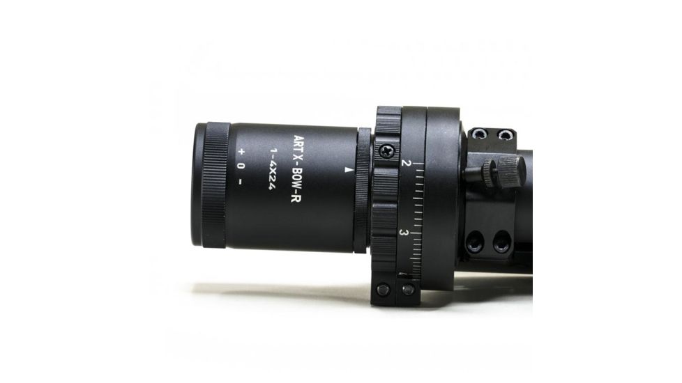 Hi-Lux X-BOW 1-4X24 Crossbow Scope w/ Green Dot Duplex Framing Reticle, Matte Black, Small, ART X-BOW