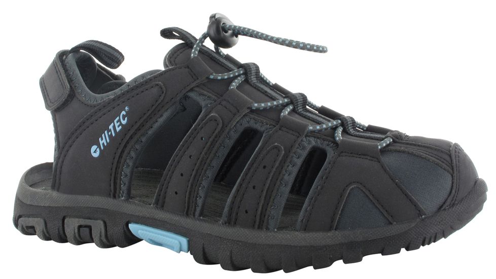 Hi-Tec Cove Sandal - Women's-Black/Charcoal/Forget Me Not-Medium-8