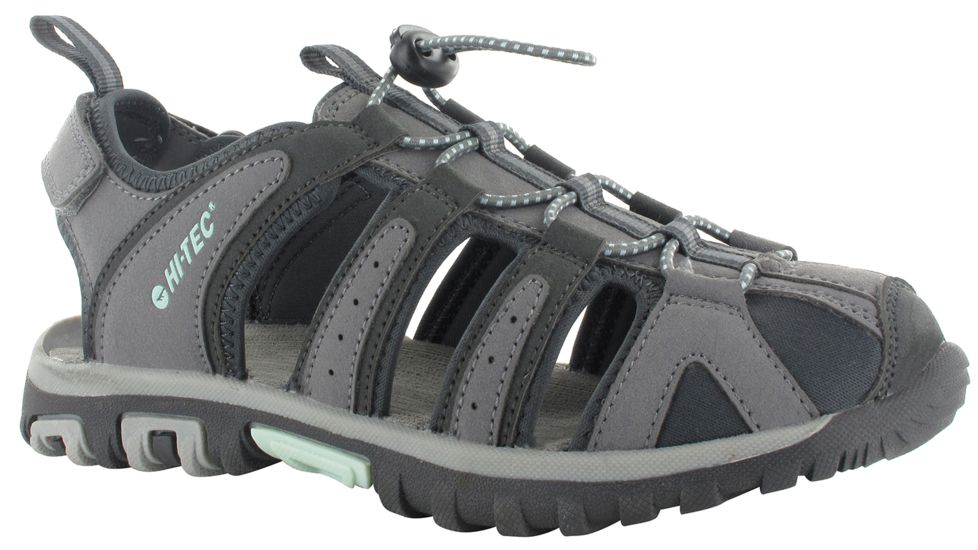 Hi-Tec Cove Sandal - Women's-Grey/Charcoal/Sprout-Medium-7