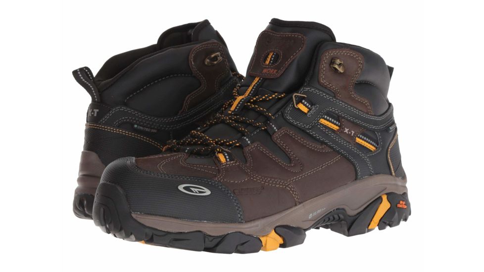 Hi-Tec X-T Forge Elite Mid Wp360 Ct Wide Hiking Boots - Mens, Chocolate/Core Gold, Wide, 8, 57040W-W080