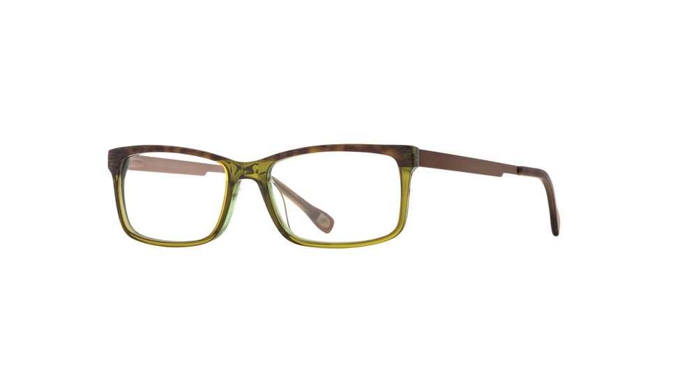 Hickey Freeman HF Richmond SEHF RICH00 Progressive Prescription Eyeglasses - Olive Horn SEHF RICH005335 GN