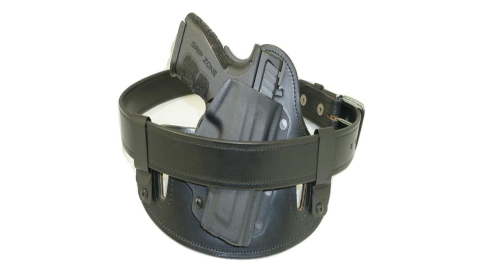 Hidden Hybrid Holsters 1.5" Heavy Duty Leather Gun Belt, HHH1.5BLK38