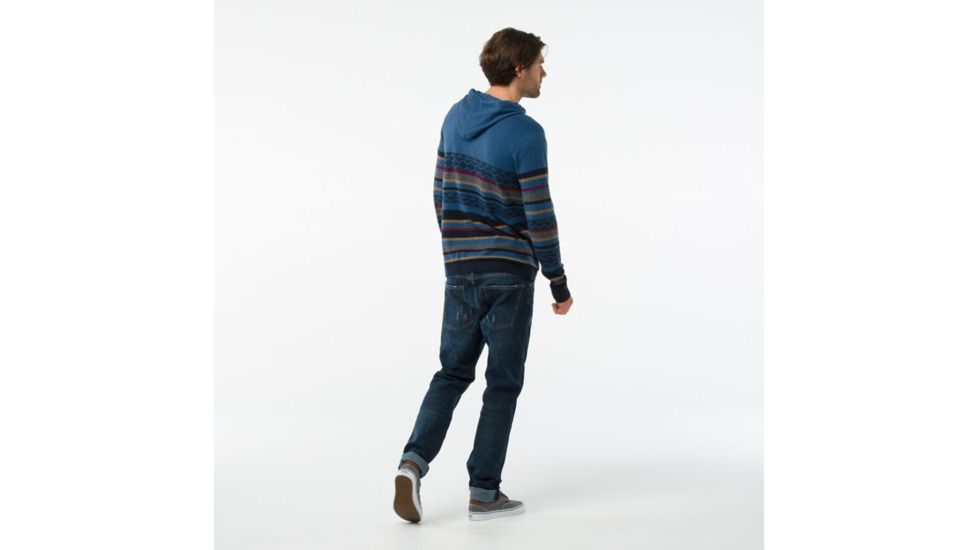 Smartwool Hidden Trail Striped Hoody Sweater-Men's, Bright Cobalt H, Large, SW000298A18-L