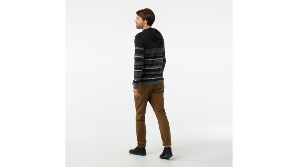 Smartwool Hidden Trail Striped Hoody Sweater-Men's, Charcoal Heather, Large, SW000298010-L