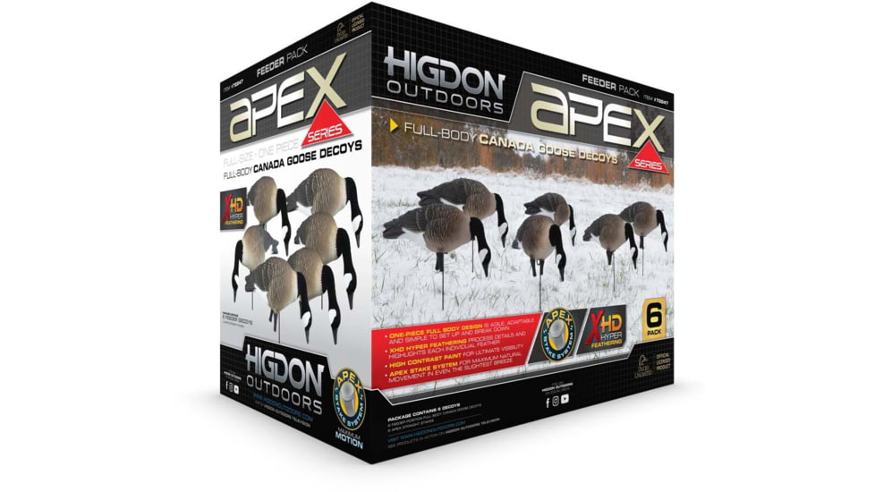 Higdon Outdoors APEX Canada Goose Decoy Flocked Head, Lifesize, 72247
