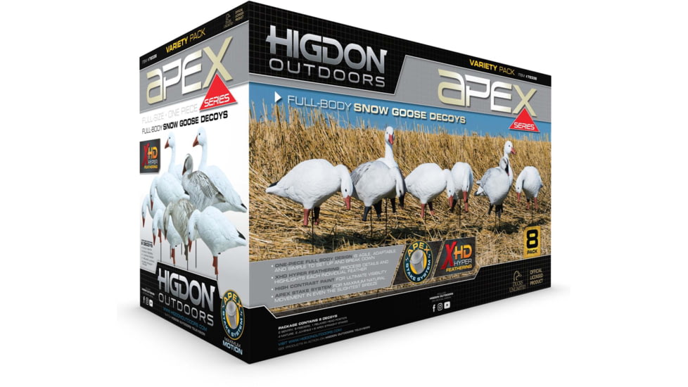 Higdon Outdoors APEX Full-Size Full-Body Variety Pack Decoy, Snow/Juvenile, 72338