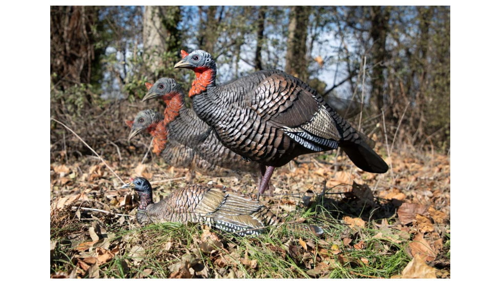 Higdon Outdoors XS TruBreeder Motion Breeding Pair Turkey Decoys, Lit Bat and Remote, 63178