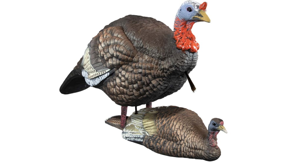 Higdon Outdoors XS TruBreeder Motion Breeding Pair Turkey Decoys, Lit Bat and Remote, 63178