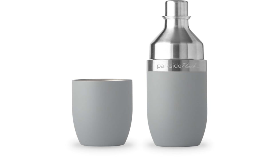 High Camp Flasks Parkside Flask, Parasol Grey, 375ml, 1101C