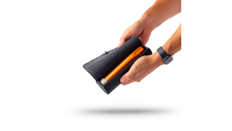 High Camp Flasks Torch Flask Wool Case, Black, 9oz, WC-D-Torch9