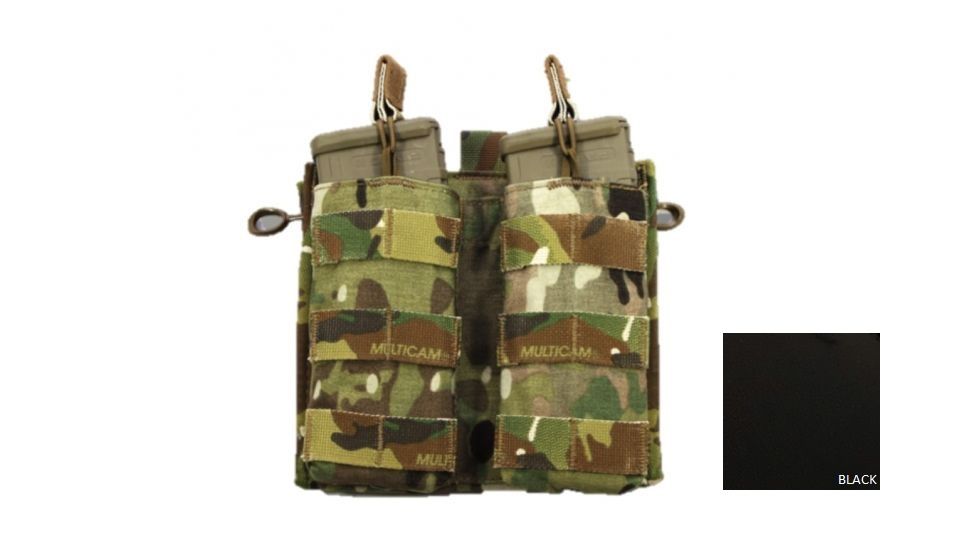 High Ground Gear 5.56 Drop Down Admin Pouch, Double, Holds 2, Black, HG-8171-6