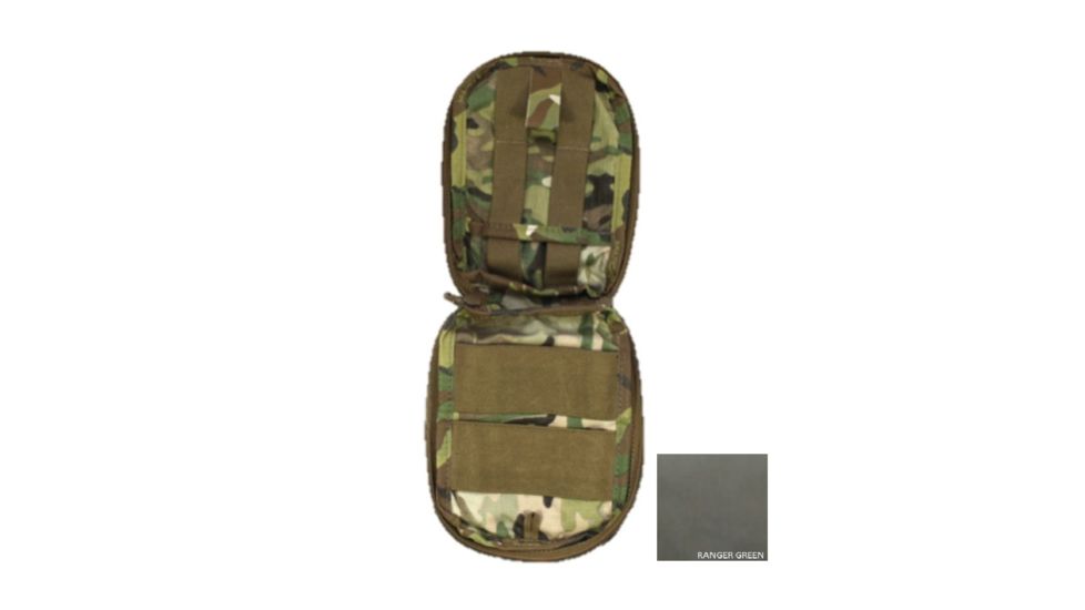 High Ground Gear Basic Medical Pouch, 8H x 6W x 3D, Ranger Green, HG-7987-5