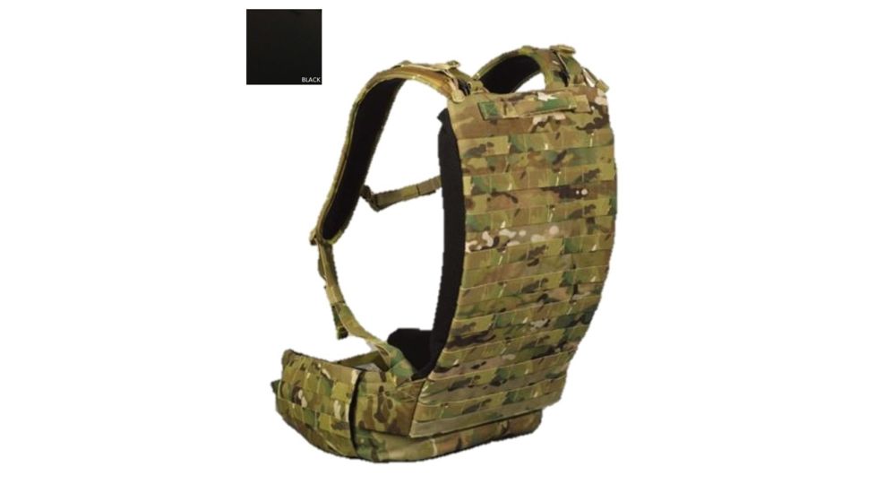High Ground Gear HG 830 Modular Pack Short with SM/MD Waist Belt, Black, S/M, HG-8301-6-01