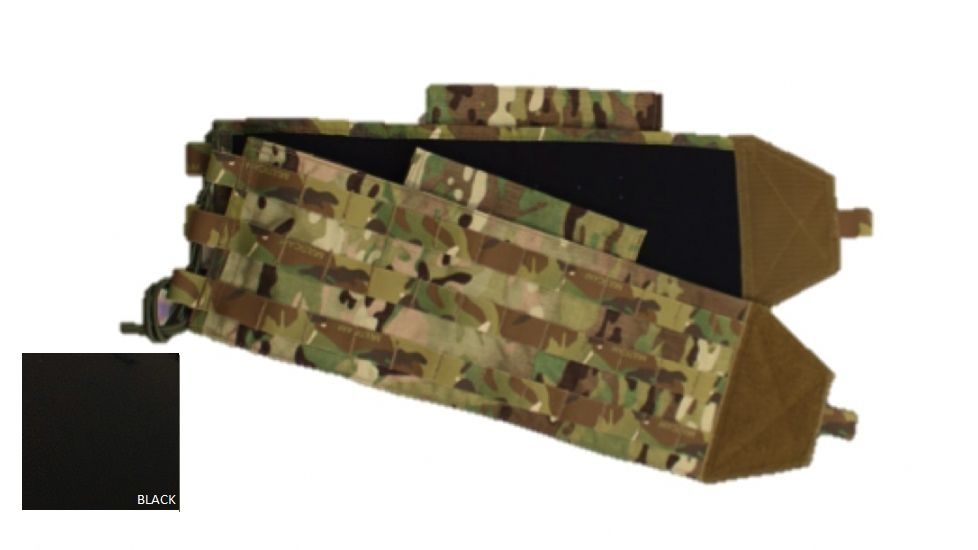 High Ground Gear Padded Cummerbund System w/ Plate Pouches, Black, ONE SIZE, HG-8408-14-6