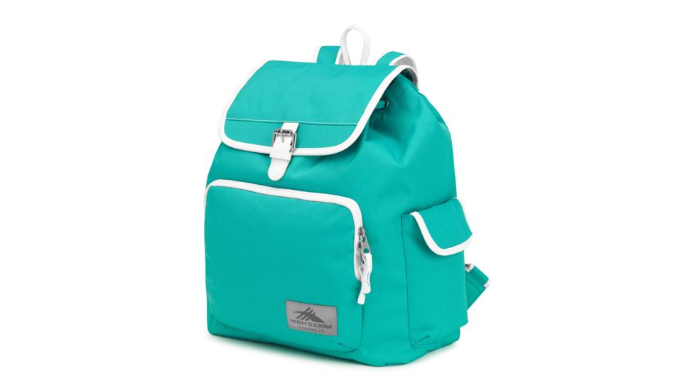 High Sierra Elly Backpack, Turquoise/White, 14.5inx 12.5inx 7.5in, 87374-1882