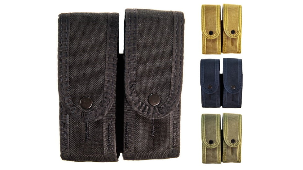 High Speed Gear Duty Double Pistol TACO-Covered Plus Adaptable Belt Mount (ABM) Pouch, Black, Coyote Brown, LE Blue, Olive Drab