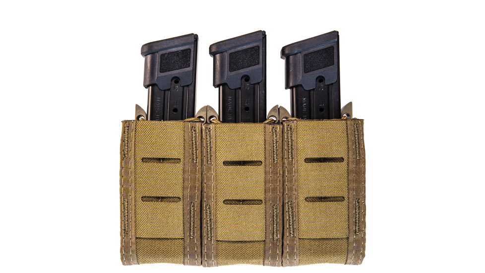 High Speed Gear Duty Triple Pistol Taco U-Mount Pouch, Coyote Brown, 41PT03CB
