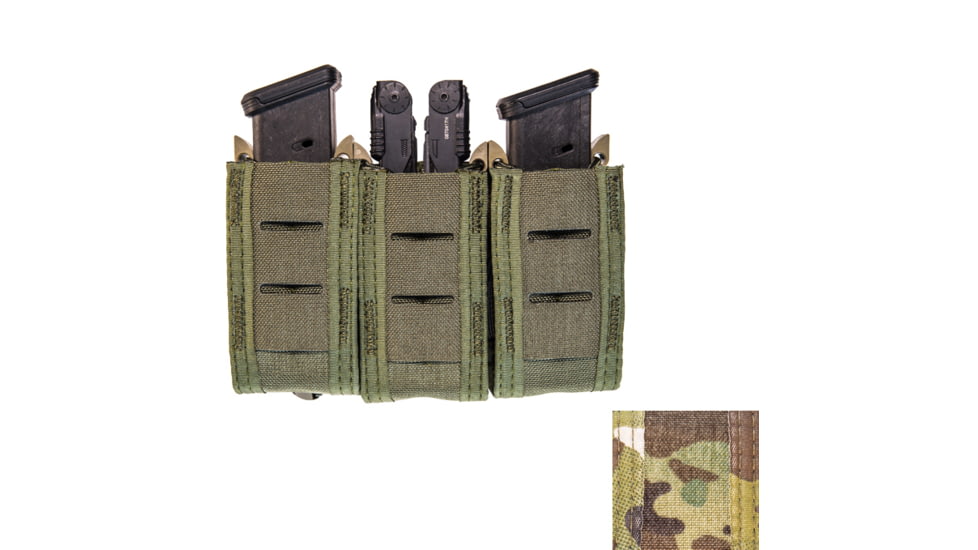 High Speed Gear Duty Triple Pistol Taco U-Mount Pouch, MultiCam, 41PT03MC