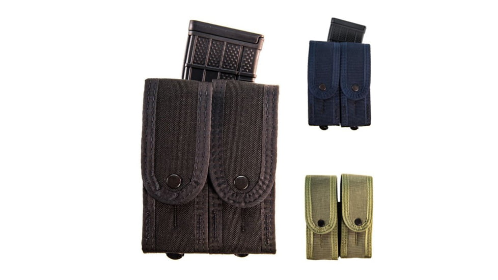 High Speed Gear Duty Staggered Double Pistol TACO Covered Pouch w/ Rifle U-MOUNT, Black, Coyote Brown, LE Blue, Olive Drab