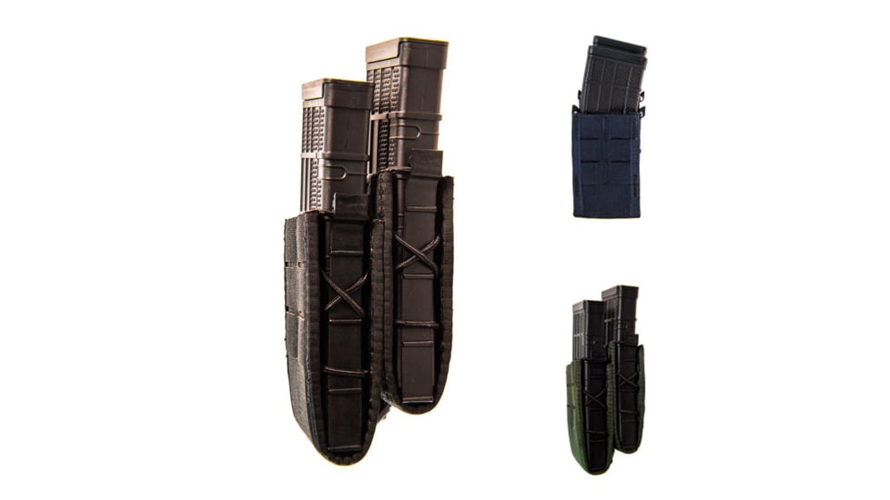 High Speed Gear Duty Staggered Double TACO Pouch U-MOUNT, Black, Coyote Brown, LE Blue, Olive Drab