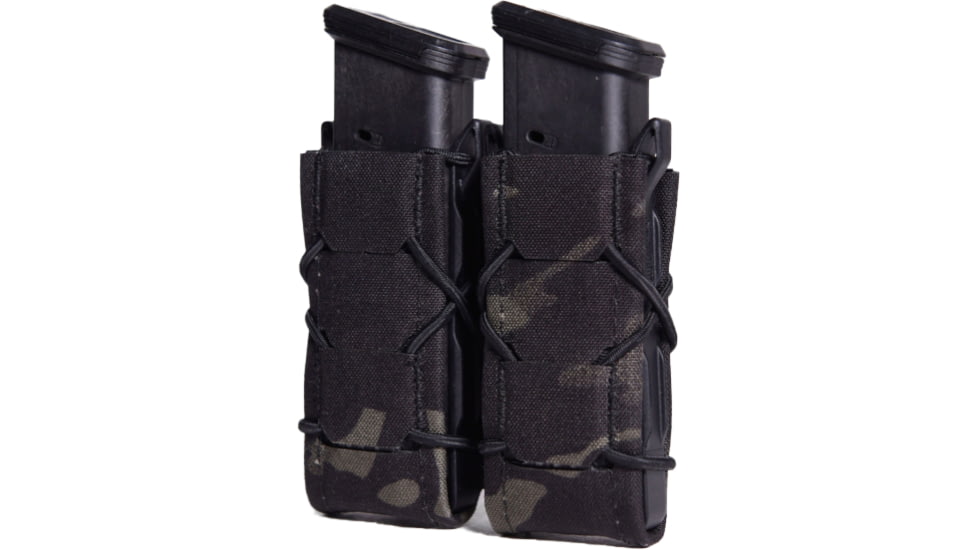 High Speed Gear Gen 2 TACO Double Pistol Magazine Pouch, MultiCam Black, 24PT02MB