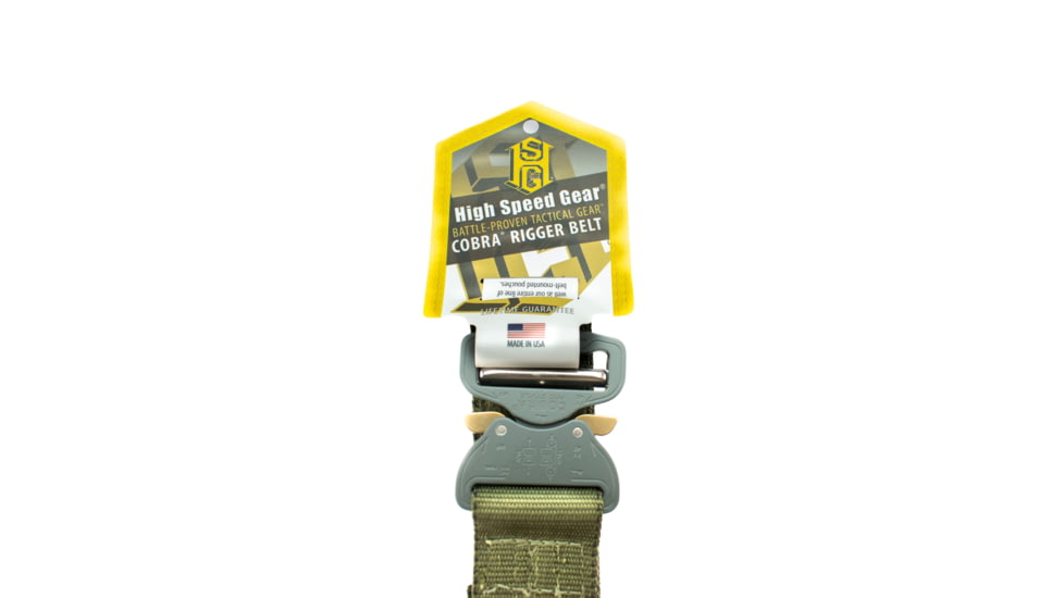 High Speed Gear HSGI Cobra 1.75in Rigger Belt w/ Velcro, Olive Drab, Extra Large, 31BV03OD