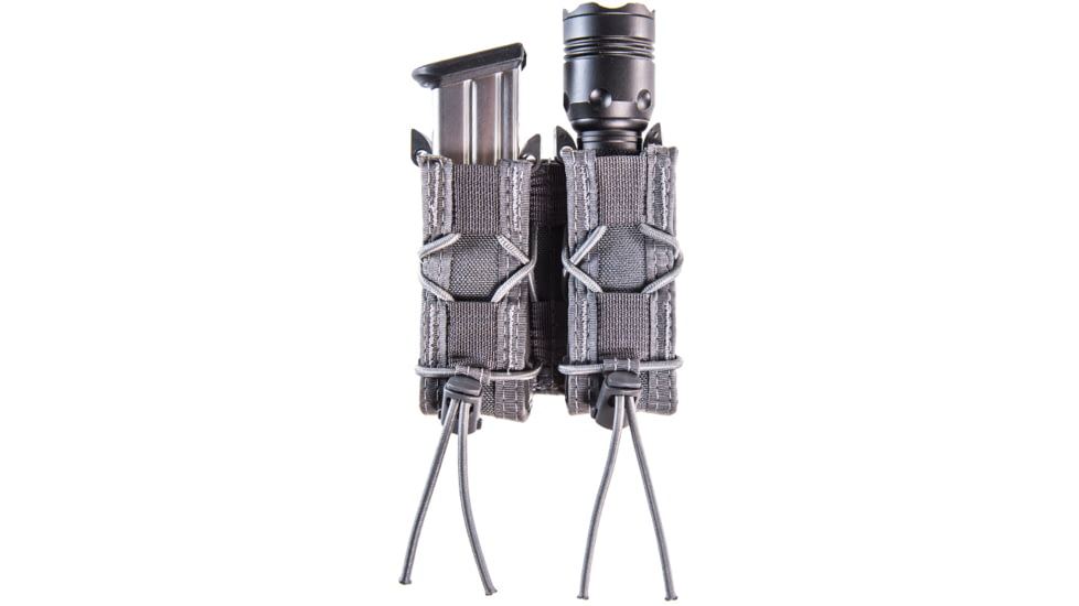 High Speed Gear HSGI Double Pistol Taco MOLLE Pouch, Wolf Gray, 11PT02WG