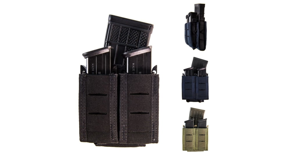 High Speed Gear HSGI: Duty Staggered Double Pistol TACO w/Rifle U-MOUNT, Black, Coyote Brown, LE Blue, Olive Drab