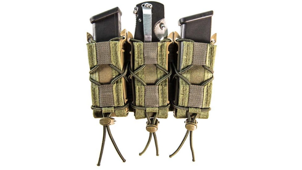 High Speed Gear HSGI Triple Pistol Taco MOLLE Mag Pouch, Olive Drab, 11PT03OD