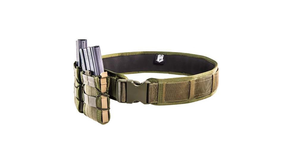High Speed Gear HSGI LASER Duty-Grip Padded Belt-L, Olive Drab, 42 in end to end, 33DG02OD