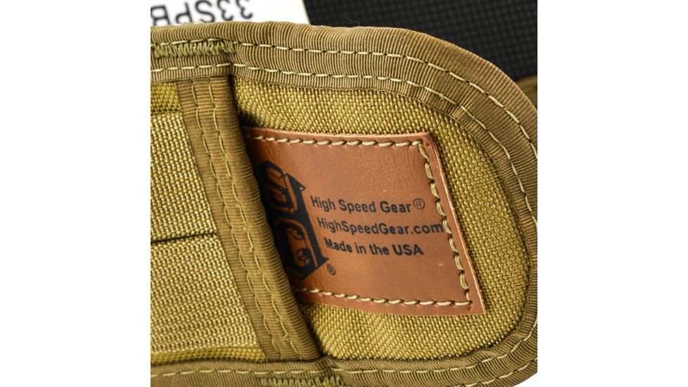 High Speed Gear HSGI Slim Grip Padded Belt Slotted, Medium, Coyote Brown, 33SPB1CB