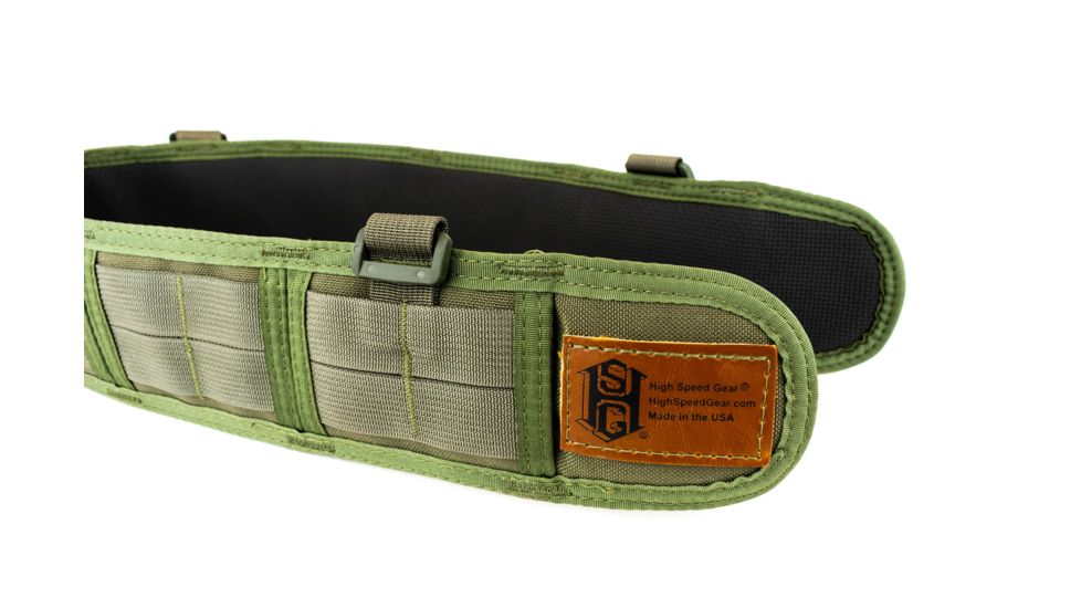 High Speed Gear HSGI Slim Grip Padded Belt Slotted, Medium, Olive Drab, 33SPB1OD