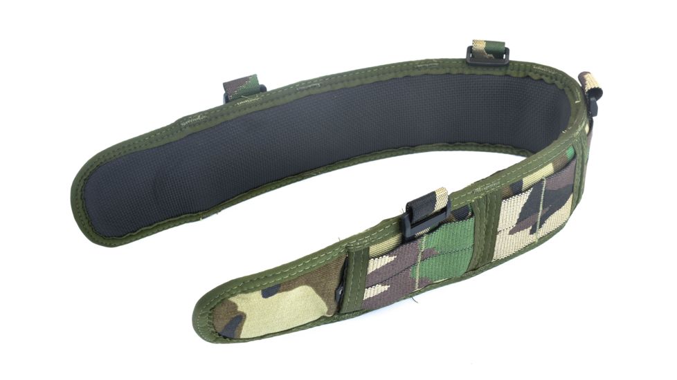 High Speed Gear HSGI Slim Grip Padded Belt Slotted, Small, Woodland, 33SPB0WC