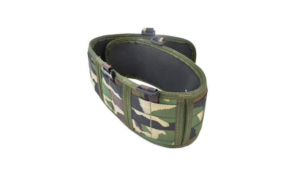 High Speed Gear HSGI Sure Grip Padded Belt Slotted, 35.5in., Woodland, Medium, 33PB01WC