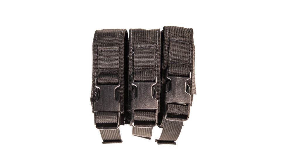 High Speed Gear HSGI Modular Pistol Mag Pouch, Triple, Black, 12PM03BK