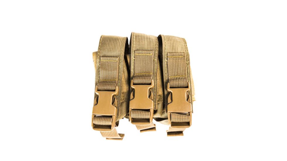 High Speed Gear HSGI Modular Pistol Mag Pouch, Triple, Coyote Brown, 12PM03CB
