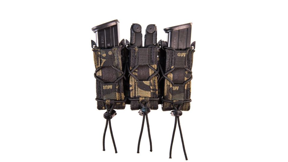 High Speed Gear Triple Extended Pistol Taco Shingle Pistol Magazine Pouch, MultiCam Black, 45EX00MB