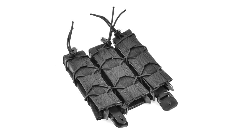 High Speed Gear Triple Extended Pistol TACO Shingle Pistol Magazine Pouch, Black, 45EX00BK