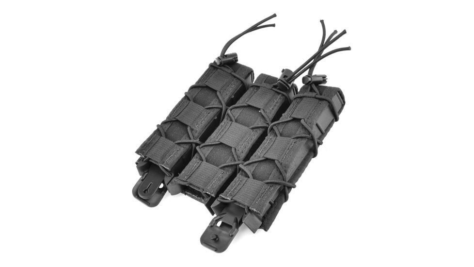 High Speed Gear Triple Extended Pistol TACO Shingle Pistol Magazine Pouch, Black, 45EX00BK