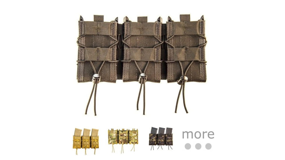 High Speed Gear Triple TACO Shingle Rifle Magazine Pouches, Black, Coyote Brown, MultiCam, MultiCam BK, Olive Drab, Wolf Grey