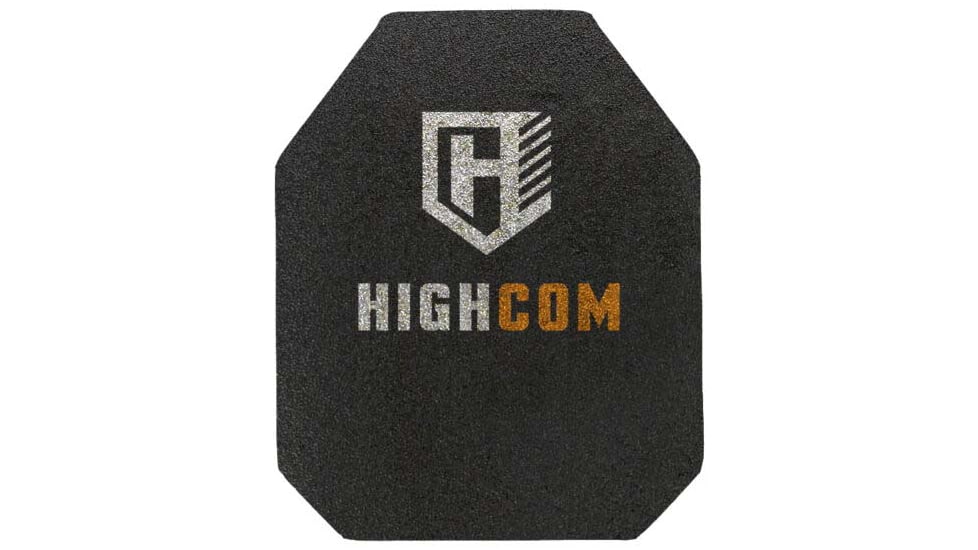 HighCom Armor Guardian AR500 Armor Plate, Shooters Cut, Level III+, Black, 10x12in, AR500-SC-SC-1012-20M