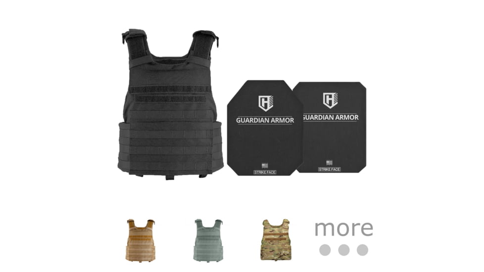 HighCom Security APC Series Rifle Armor Kit Plate Carrier w/Guardian 3S11 Super Lightweight UHMWPE Plates, Black, Coyote Tan, Foliage Green, MultiCam, Navy Blue, OD Green