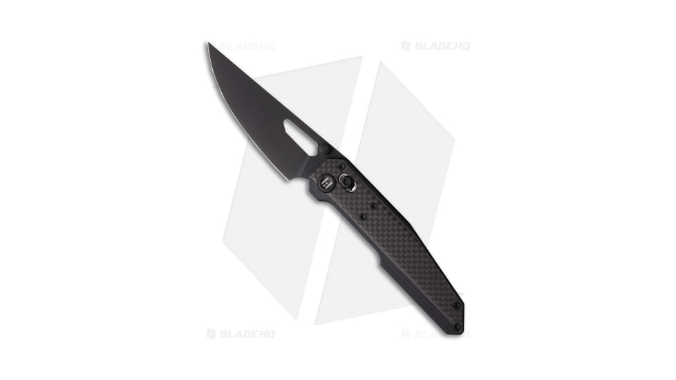 HighTron Sharplyn Axis Folding Knife, 3.60in, Sandvik 14C28N, Carbon Fiber, G-10, Black Handle, Black/Black, 8.20 inch, BHQ-209720