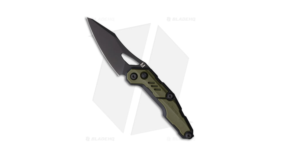 HighTron Spectron Folding Knife, 3.05in, Bohler M390 Stainless Steel, Sheepsfoot Blade, OD Green Handle, OD Green/Black, 7.12 inch, BHQ-209728