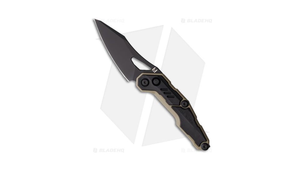 HighTron Spectron Folding Knife, 3.05in, Bohler M390 Stainless Steel, Sheepsfoot Blade, Black Handle, Black/Black, 7.12 inch, BHQ-209729