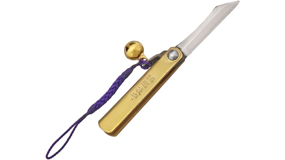 Higonokami SK Folder Brass with Bell Folding Knife,1.5in,Brass Handle HIGO02
